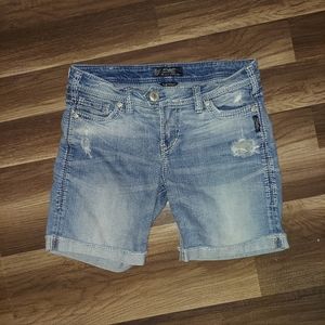 Woman's Silver Jean shorts